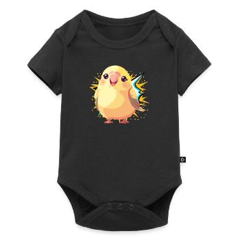 Budgerigar, Sparrow, Birds - Baby Premium short-sleeve bodysuit - black - Front