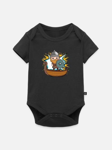 Wikinger Nordisch Normanne - Baby Premium Kurzarmbody - Schwarz