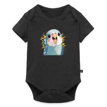 Budgie Parrot Birds - Baby Premium short-sleeve bodysuit - black - Front