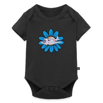 Pilote d’avion aux commandes - Body à manches courtes Premium Bébé - noir - Devant