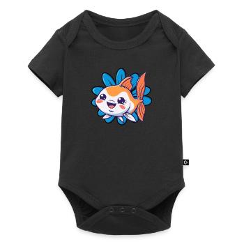 Fish Fishing Anglers - Baby Premium short-sleeve bodysuit - black - Front