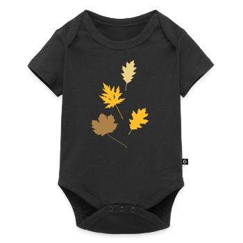 autumn leaves - Baby Premium short-sleeve bodysuit - black - Front