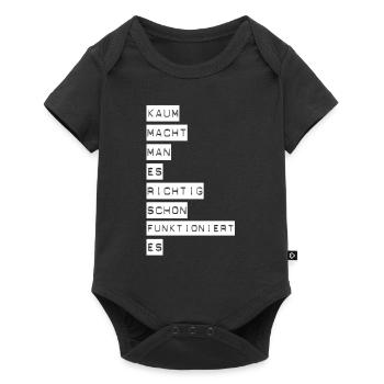 Kaum macht man es richtig, schon funktioniert es! - Baby Premium Kurzarmbody - Schwarz - Vorne