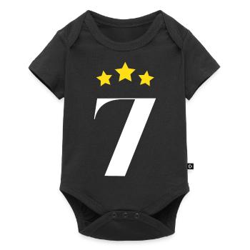 7ème anniversaire étoilé - Body à manches courtes Premium Bébé - noir - Devant