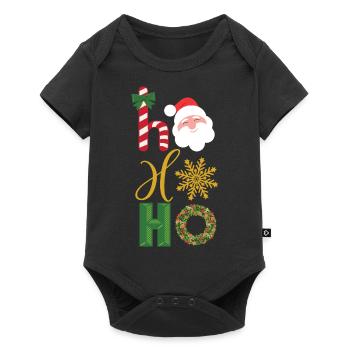 Ho Ho Ho Weihnachten Ikonen - Baby Premium Kurzarmbody - Schwarz - Vorne