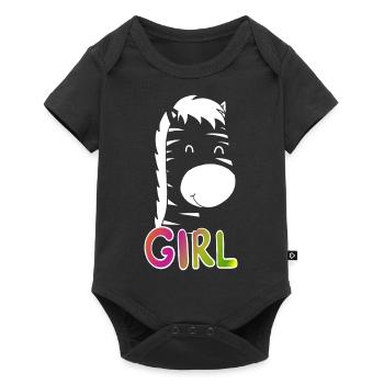 Girl Tagesoutfit Weihnachtsgeschenk - Baby Premium Kurzarmbody - Schwarz - Vorne