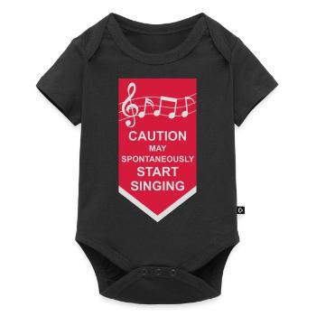 may spontaneously start singing - Baby Premium short-sleeve bodysuit - black - Front