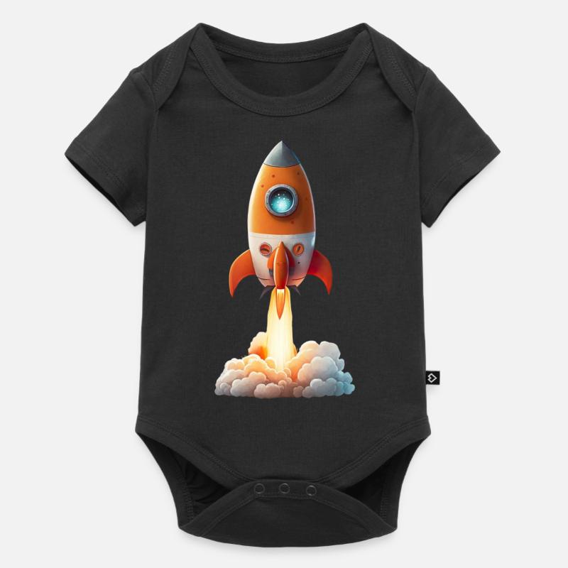 Fusée - Body à manches courtes Premium Bébé - noir