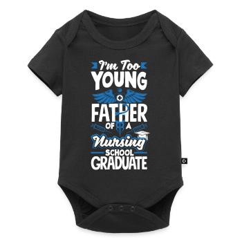 Too young to be the father of a nursing school - Baby Premium short-sleeve bodysuit - black - Front