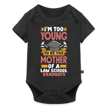 Too young to be the mother of a law school - Baby Premium short-sleeve bodysuit - black - Front