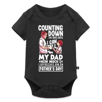 Counting Down the Days Father's Day - Baby Premium Kurzarmbody - Schwarz - Vorne