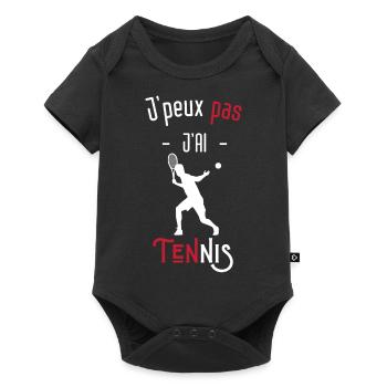 J'peux pas j'ai tennis - Body à manches courtes Premium Bébé - noir - Devant