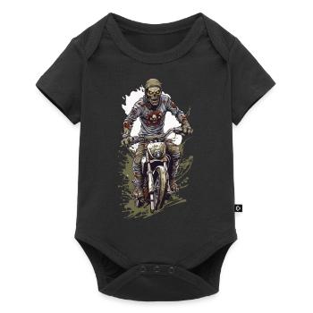 Zombie Halloween Cool Motocross Biker - Baby Premium short-sleeve bodysuit - black - Front
