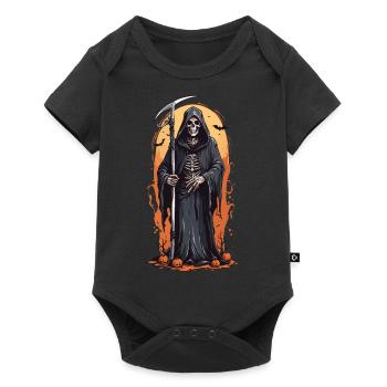 Ombre de la Faucheuse de minuit pour Halloween - Body à manches courtes Premium Bébé - noir - Devant