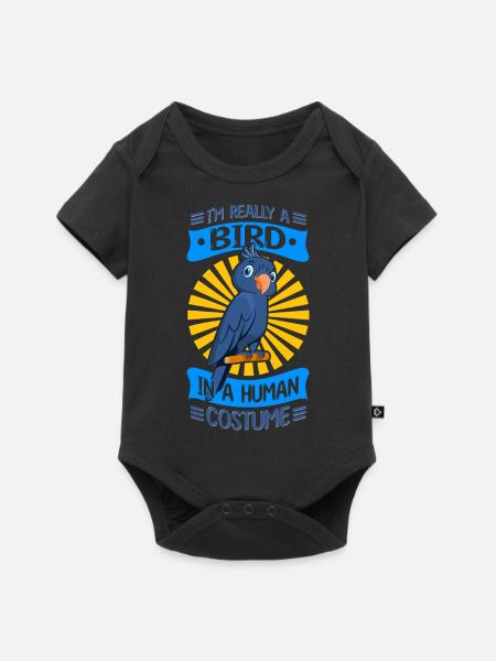 Papagei Sittich - Baby Premium Kurzarmbody - Schwarz