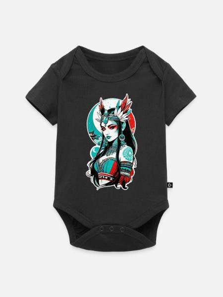 Indische Prinzessin - Aztek - Baby Premium Kurzarmbody - Schwarz