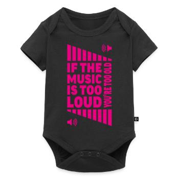 loud music volume ? You're old! - Baby Premium short-sleeve bodysuit - black - Front