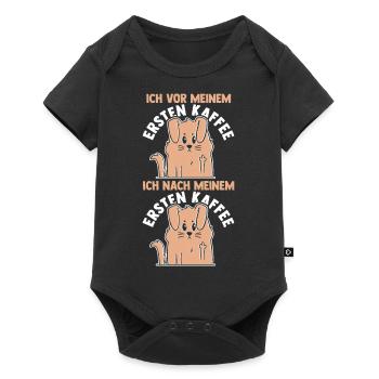 Suivez-moi devant mon premier café - Body à manches courtes Premium Bébé - noir - Devant