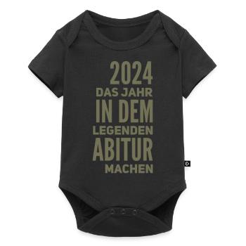 ABI Abitur - Baby Premium short-sleeve bodysuit - black - Front