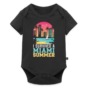 États-Unis États-Unis État d’Amérique Miami - Body à manches courtes Premium Bébé - noir - Devant