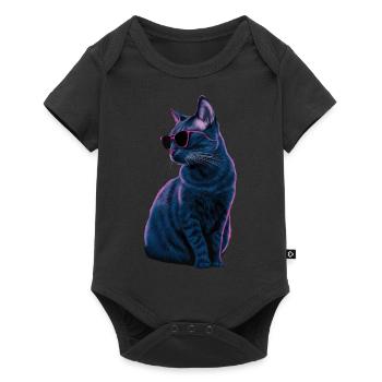 Sonnenbrille für Russisch Blaue Katze Geschenk - Baby Premium Kurzarmbody - Schwarz - Vorne