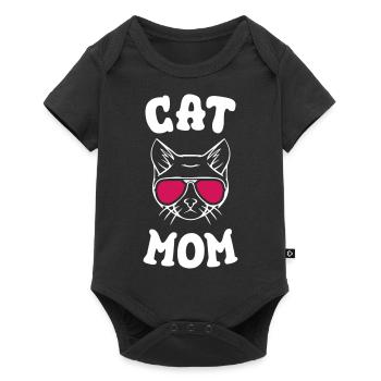 Maman chat - Body à manches courtes Premium Bébé - noir - Devant