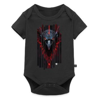 Cyborg corbeau kanji rouge - Body à manches courtes Premium Bébé - noir - Devant