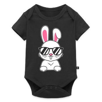 Cool Bunny avec lunettes de soleil Rabbit Bunny - Body à manches courtes Premium Bébé - noir - Devant