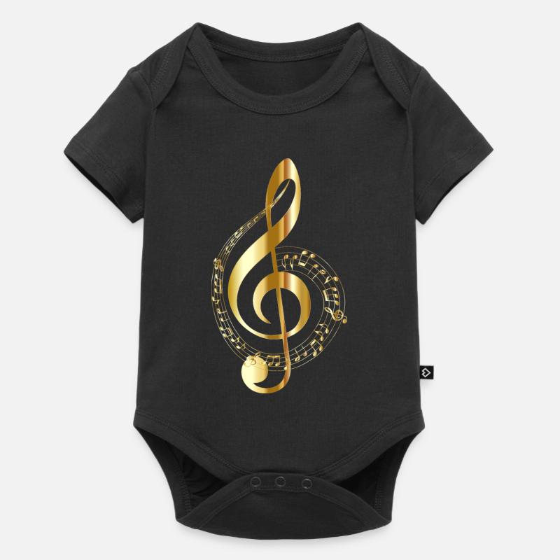 note de musique - Body à manches courtes Premium Bébé - noir