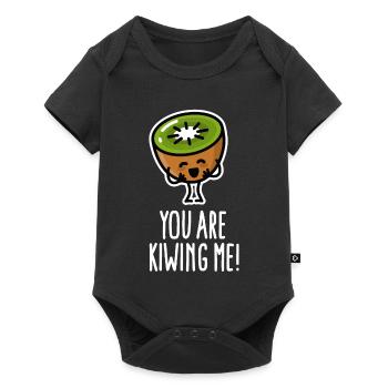 You are kiwing me cute kiwi Kawaii cartoon funny - Baby Premium short-sleeve bodysuit - black - Front