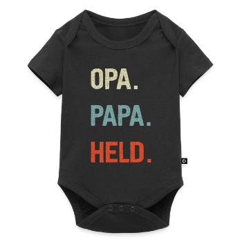 Grandpa Dad Hero Men's Day Father's Day Idea - Baby Premium short-sleeve bodysuit - black - Front