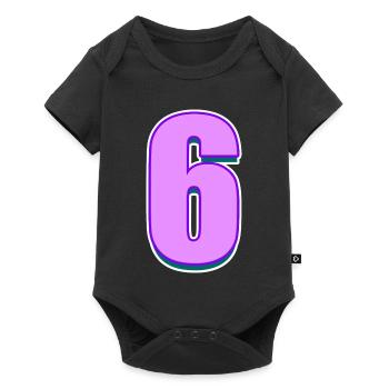 6 - Baby Premium Kurzarmbody - Schwarz - Vorne
