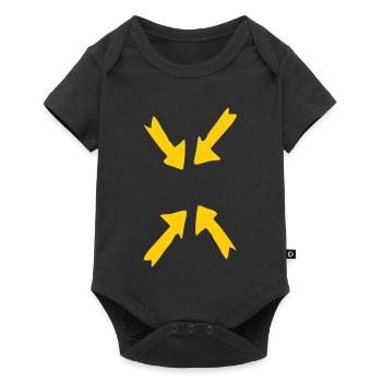 focus yellow - Baby Premium short-sleeve bodysuit - black - Front
