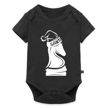 Chess Chess Rook Cheval de Noël XMAS Icône - Body à manches courtes Premium Bébé - noir - Devant