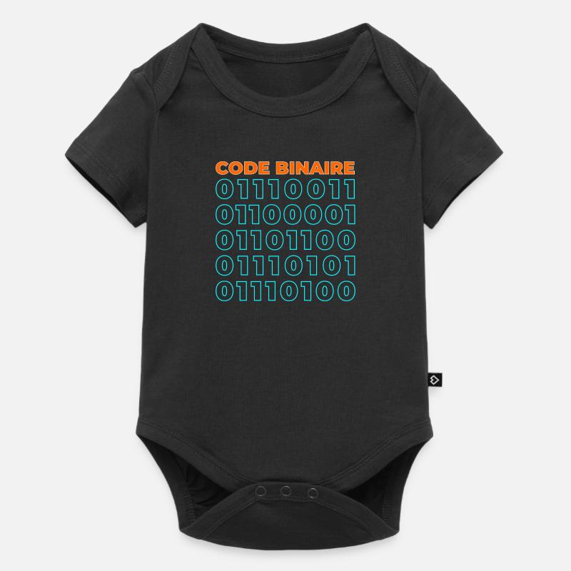Code binaire - Body à manches courtes Premium Bébé - noir