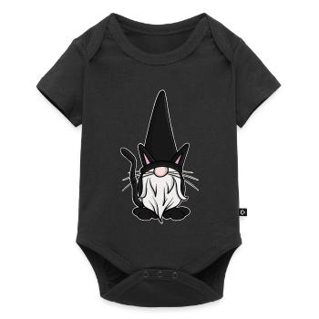 Chats Gnomes Gnomes - Body à manches courtes Premium Bébé - noir - Devant
