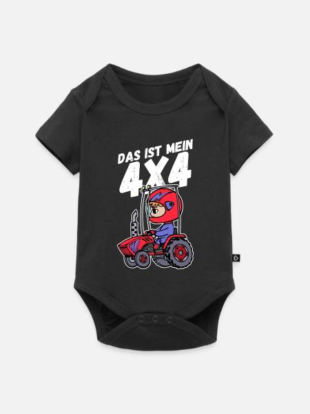 Traktor Jungbauer Statement Nutzfahrzeug Landleben - Baby Premium Kurzarmbody - Schwarz