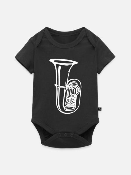 Tuba Skizze - Baby Premium Kurzarmbody - Schwarz
