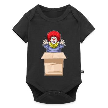 Clown Halloween Cardboard - Baby Premium short-sleeve bodysuit - black - Front