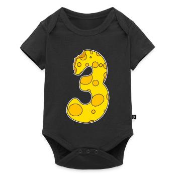 Number 3 - Three - Third - Baby Premium short-sleeve bodysuit - black - Front