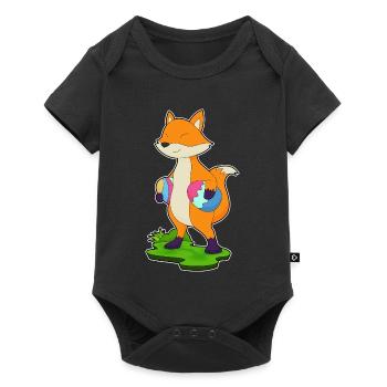 Fox Easter Easter Eggs - Baby Premium short-sleeve bodysuit - black - Front