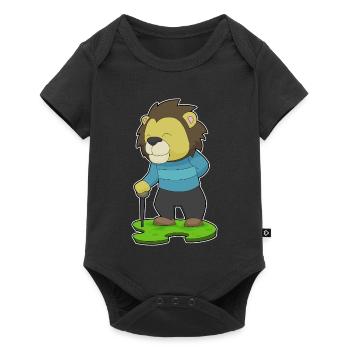 Leo Pensioner Walking Stick - Baby Premium short-sleeve bodysuit - black - Front