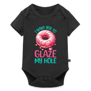 JE VEUX QUE TU GLACES MON TROU - Body à manches courtes Premium Bébé - noir - Devant