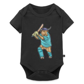 Bull Cricket Batte de cricket - Body à manches courtes Premium Bébé - noir - Devant