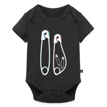 Annonce baby bump grossesse jumeaux - Body à manches courtes Premium Bébé - noir - Devant