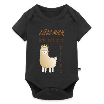 Küss mich, ich bin ein Prinz! - Baby Premium Kurzarmbody - Schwarz - Vorne