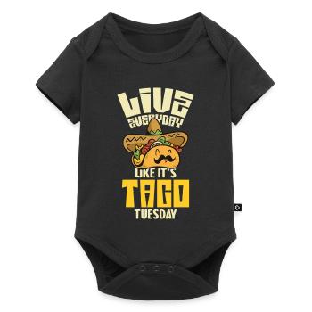 Live like Taco Tuesday - Baby Premium short-sleeve bodysuit - black - Front