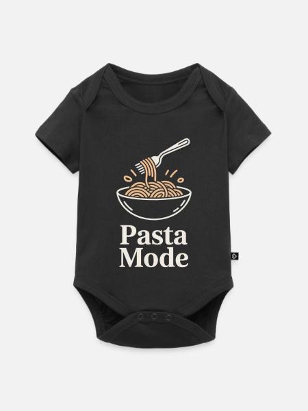 Pasta Mode - Baby Premium Kurzarmbody - Schwarz