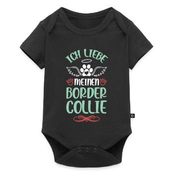 I love Border Collie - Baby Premium short-sleeve bodysuit - black - Front