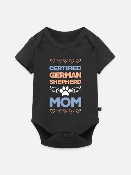 Zertifizierte Schäferhundmama - Baby Premium Kurzarmbody - Schwarz